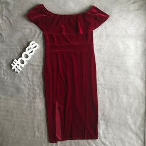 Nasty Gal Velvet Dress - L